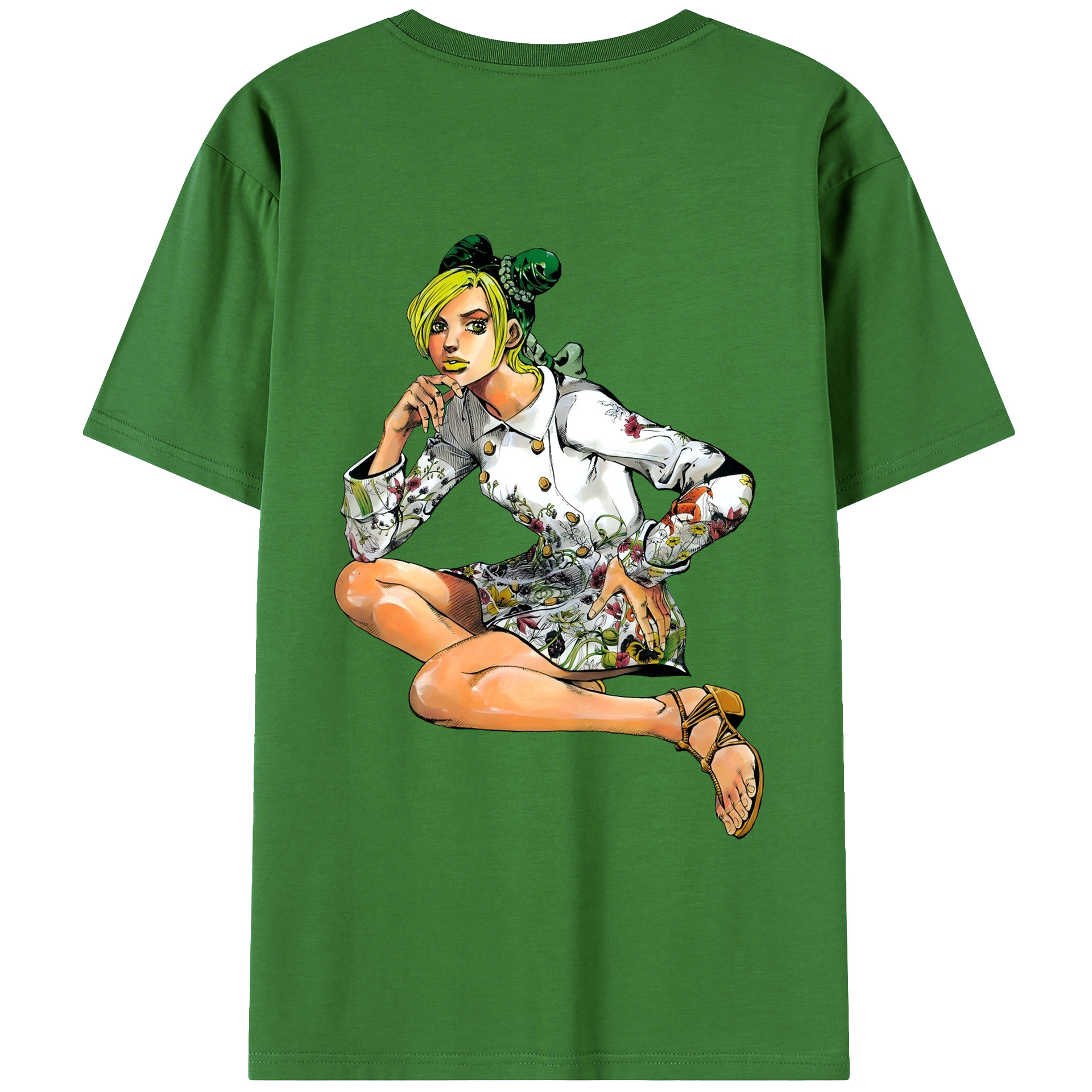 （画像用） "ジョジョの奇妙な冒険 くうじょう ジョリーン JoJo's Bizarre Adventure Jolyne Cujoh " レディース半袖Tシャツ(バックプリント)